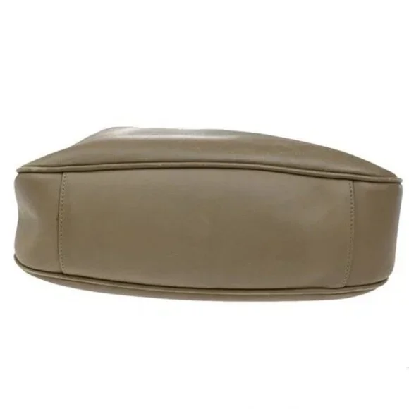 GUCCI GG Logo 2Way Shoulder Hand Bag Bamboo Leather Beige SHW 68TA208